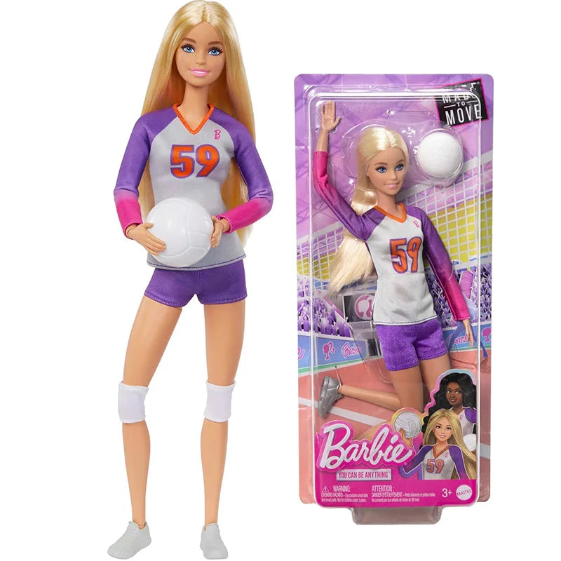 Barbie Voetbalster Pop – Sportieve Atleet met Outfit en Bal 30 cm