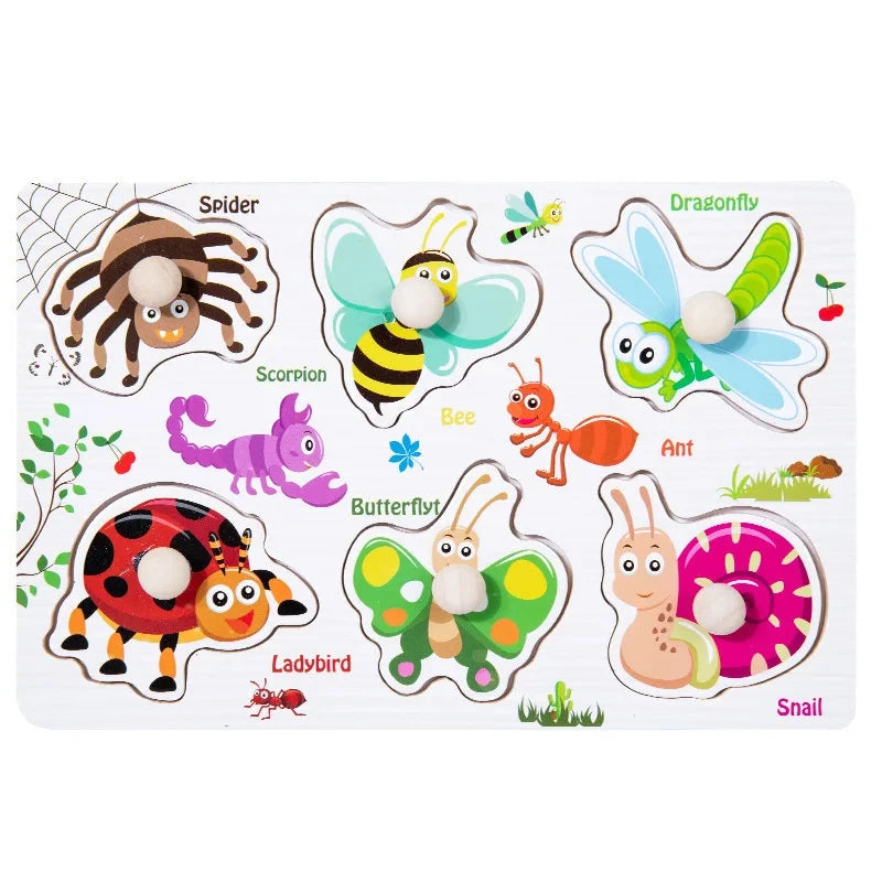 Montessori Houten Puzzel – Leren voor Baby’s & Peuters (1-4 jaar)