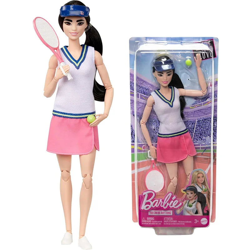Barbie Voetbalster Pop – Sportieve Atleet met Outfit en Bal 30 cm