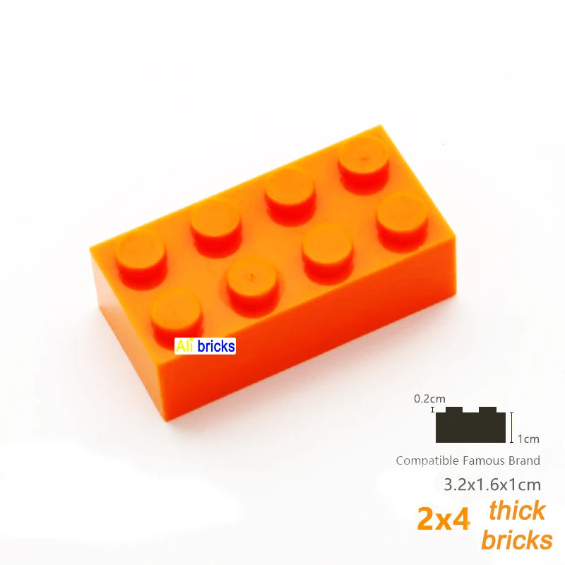 80 Stuks Bouwstenen – Dikke Blokken Compatibel met Lego (3+)