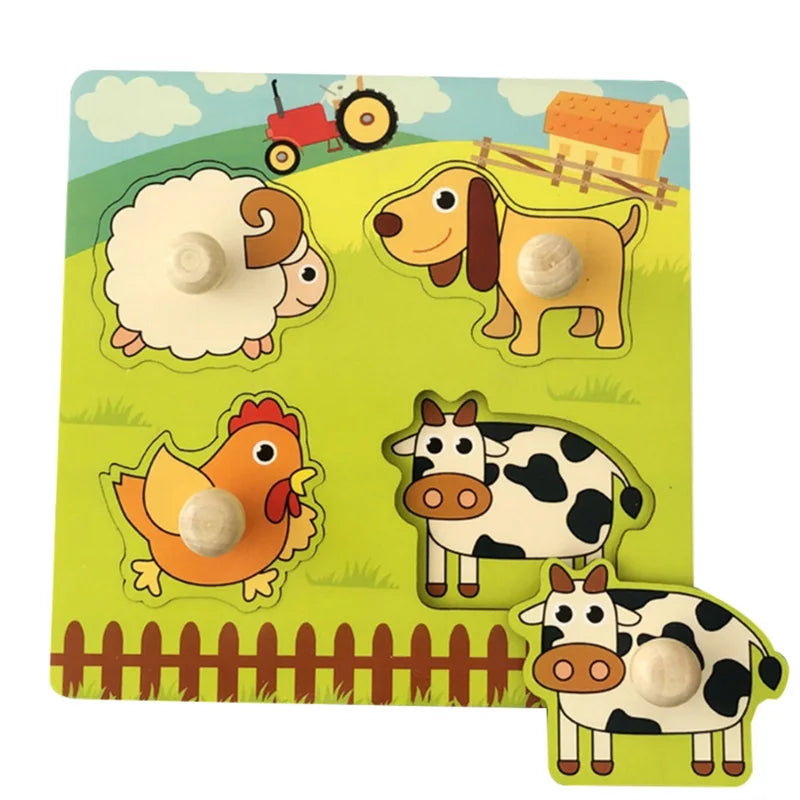 Montessori Houten Puzzel – Leren voor Baby’s & Peuters (1-4 jaar)