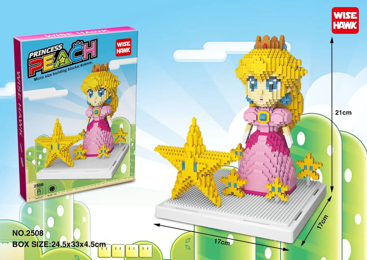Super Mario Micro Bouwstenen – Prinses Peach Set (14+ Jaar)