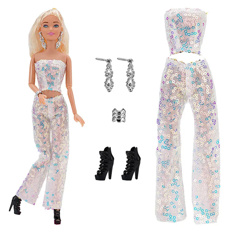 Poppenkleertjes 30 cm – Jurk & Jas Mode Outfit voor Poppen (3+)