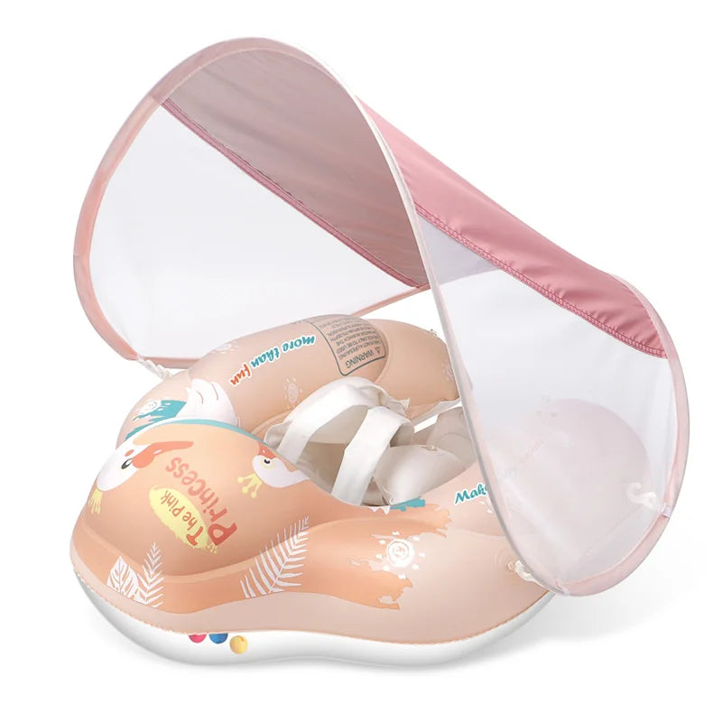 Opblaasbare Baby Zwemwagen met Zonnekap – Veilig & Comfortabel