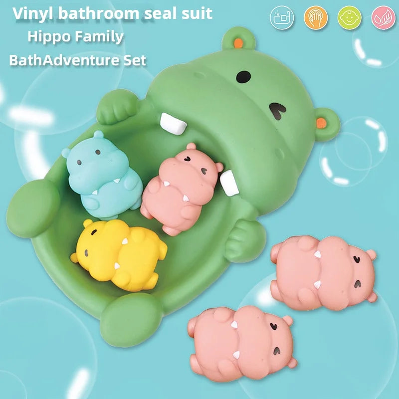 4x Drijvend Badspeelgoed – Zachte Dierenfiguren voor Baby & Peuter