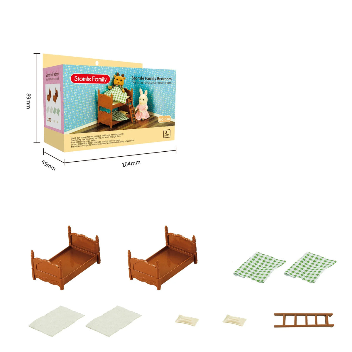 Miniatuur Dierenpoppenhuis – Bosfamilie Huis met Meubels & Dieren