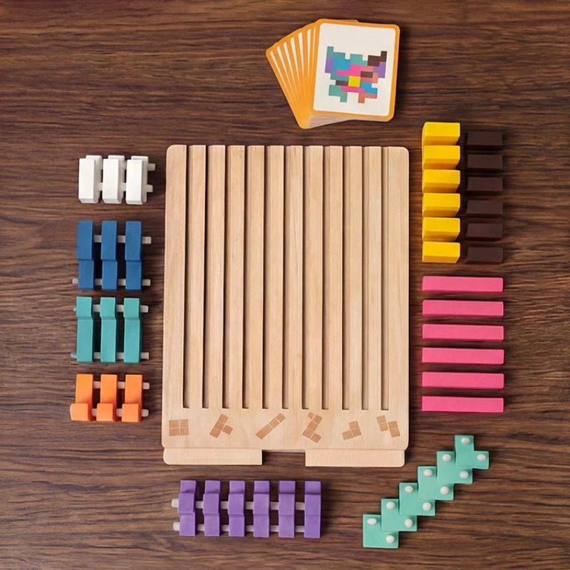 Montessori Houten Tetris – Educatief Puzzelspel