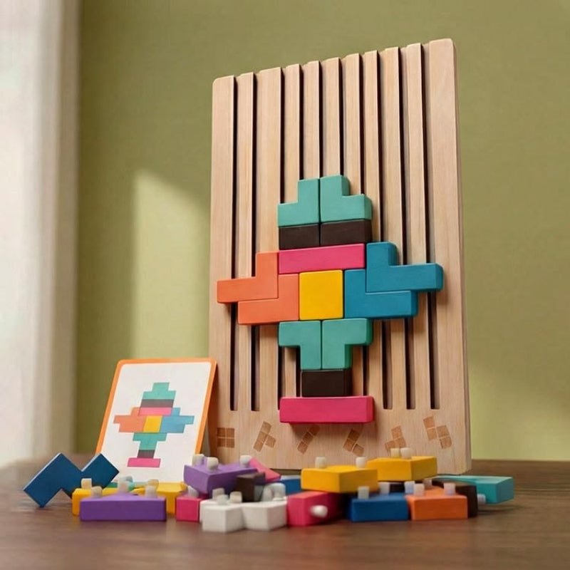 Montessori Houten Tetris – Educatief Puzzelspel